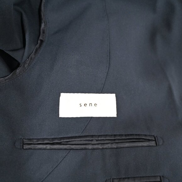 Sene Men's Size Medium 100% Polyester Blue Travel Blazer - Picture 7 of 8